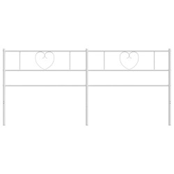 Tête de lit métal blanc 200 cm 