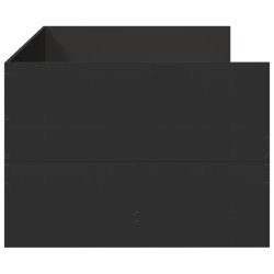 Lit de jour avec tiroirs sans matelas noir 100x200 cm 