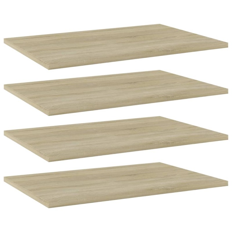 Panneau de bibliothèque 4 pcs chêne sonoma bois d’ingénierie Panneau de bibliothèque 4 pcs chêne sonoma bois d’ingénierie
