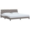 Cadre de lit sans matelas taupe 200x200 cm tissu 