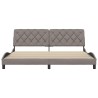Cadre de lit sans matelas taupe 200x200 cm tissu 