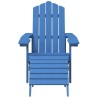 Chaise de jardin Adirondack repose-pied table PEHD Bleu aqua 
