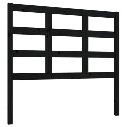 Tête de lit Noir 105,5x4x100 cm Bois massif de pin 