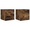 Meubles TV muraux 2 pcs Chêne fumé 30,5x30x30 cm	 