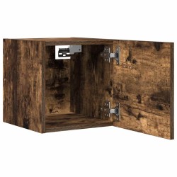 Meubles TV muraux 2 pcs Chêne fumé 30,5x30x30 cm	 