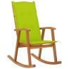 Chaise à bascule avec coussins Bois d'acacia massif 