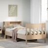 Lit bibliothèque sans matelas 90x200 cm bois de pin massif 