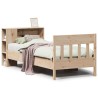 Lit bibliothèque sans matelas 90x200 cm bois de pin massif 