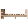 Lit bibliothèque sans matelas 90x200 cm bois de pin massif 