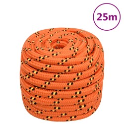 Corde de bateau Orange 20 mm 25 m Polypropylène 