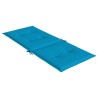 Coussins de chaise de jardin à dossier haut lot de 2 bleu tissu 