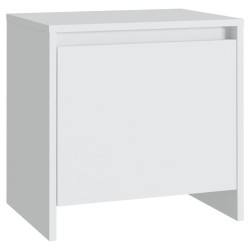 Table de chevet blanc 45x34x44,5 cm bois d’ingénierie 