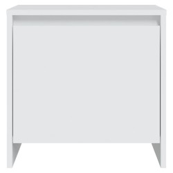 Table de chevet blanc 45x34x44,5 cm bois d’ingénierie 