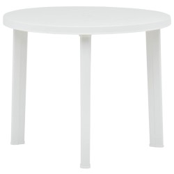 Table de jardin Blanc 89 cm Plastique 