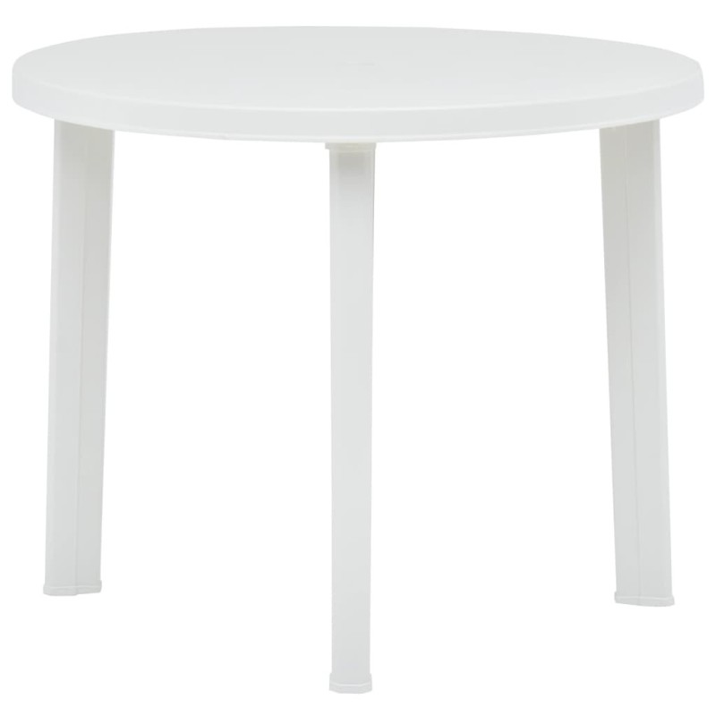 Table de jardin Blanc 89 cm Plastique 