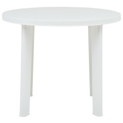 Table de jardin Blanc 89 cm Plastique 
