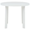 Table de jardin Blanc 89 cm Plastique 
