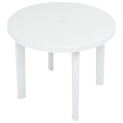 Table de jardin Blanc 89 cm Plastique 