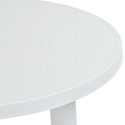 Table de jardin Blanc 89 cm Plastique 