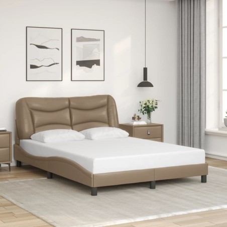 Cadre de lit sans matelas cappuccino 120x200 cm similicuir 