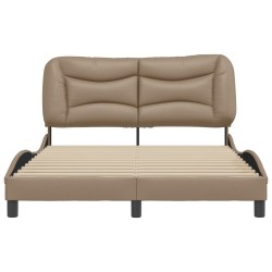 Cadre de lit sans matelas cappuccino 120x200 cm similicuir 