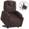 Fauteuil inclinable marron foncé tissu 