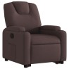 Fauteuil inclinable marron foncé tissu 