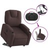 Fauteuil inclinable marron foncé tissu 