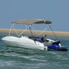 Toit bimini à 4 arceaux parois latérales 243x(230-244)x137 cm 