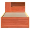 Cadre de lit sans matelas cire marron 90x200 cm bois pin massif 