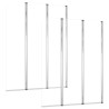 Enclos de bain 2 pcs 104x130 cm Verre trempé Transparent 
