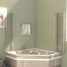 Enclos de bain 2 pcs 104x130 cm Verre trempé Transparent 
