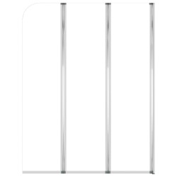 Enclos de bain 2 pcs 104x130 cm Verre trempé Transparent 
