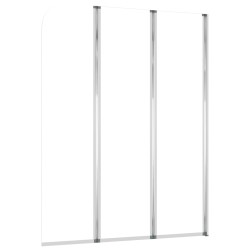 Enclos de bain 2 pcs 104x130 cm Verre trempé Transparent 