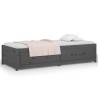 Lit de jour sans matelas gris 90x190 cm bois de pin massif 