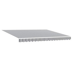 Auvent rétractable anthracite et blanc 4x3 m tissu et aluminium 