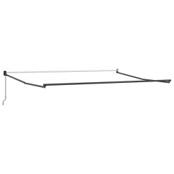 Auvent rétractable anthracite et blanc 4x3 m tissu et aluminium 