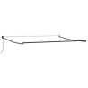 Auvent rétractable anthracite et blanc 4x3 m tissu et aluminium 