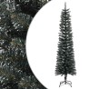 Sapin de Noël artificiel mince avec support Vert 180 cm PVC 