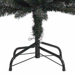 Sapin de Noël artificiel mince avec support Vert 180 cm PVC 