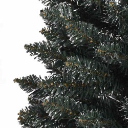 Sapin de Noël artificiel mince avec support Vert 180 cm PVC 