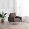 Fauteuil Taupe Tissu 