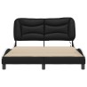 Cadre de lit avec LED sans matelas noir et blanc 140x200 cm 
