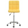 Chaise pivotante de salle à manger Jaune moutarde Tissu 