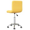 Chaise pivotante de salle à manger Jaune moutarde Tissu 