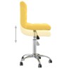 Chaise pivotante de salle à manger Jaune moutarde Tissu 