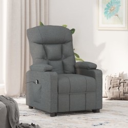 Fauteuil inclinable électrique Gris foncé Tissu 