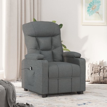 Fauteuil inclinable électrique Gris foncé Tissu 