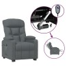 Fauteuil inclinable électrique Gris foncé Tissu 