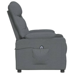 Fauteuil inclinable électrique Gris foncé Tissu 